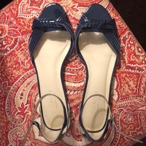Talbots Blue Patent Sandals